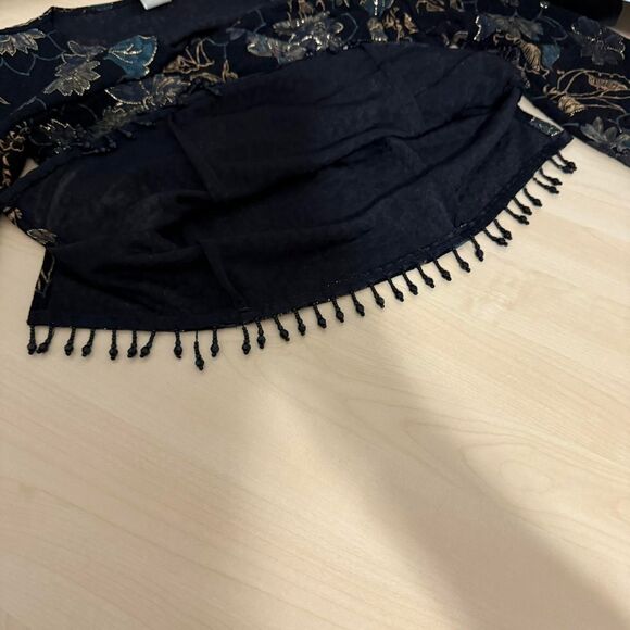 Late 90s elegant black floral MSK blouse - Picture 8 of 8